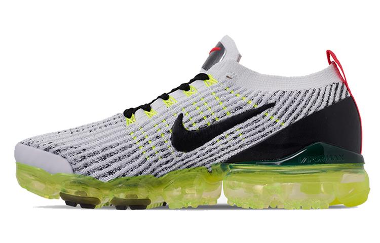 Nike Air VaporMax Flyknit 3 Белый Черный Вольт Ярко-Малиновый AJ6900-100