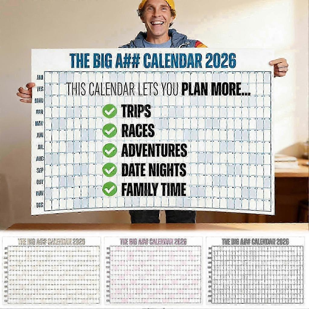 The Big A## Calendar 2026 - Oversized Wall Calendar with Pen & Stickers, 2026 Monthly Planner for Home Office, 33x43 Inches