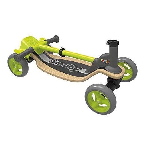 S-CRUISER 4-wheel Scooter - SMOBY - Soft and Non-slip Wooden Deck - Metal Brake - Adjustable Handlebar