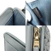 Б/у Компактный кошелек на молнии с узором Matelasse (5ML002 N88 F0012 7941) с RFID и кожей ягненка. Металлический логотип. Женский Cielo из Японии