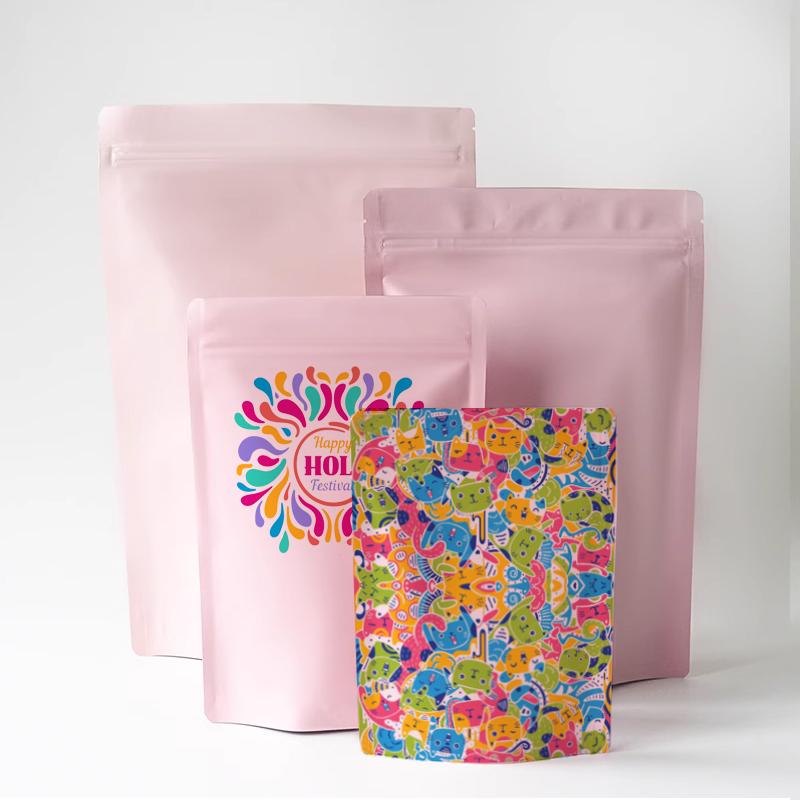 Customized Printed Aluminum Foil Standing Zipper Bag With Moisture Proof Tea Sugar And Nut Wedding Packaging Pouch Print Logo