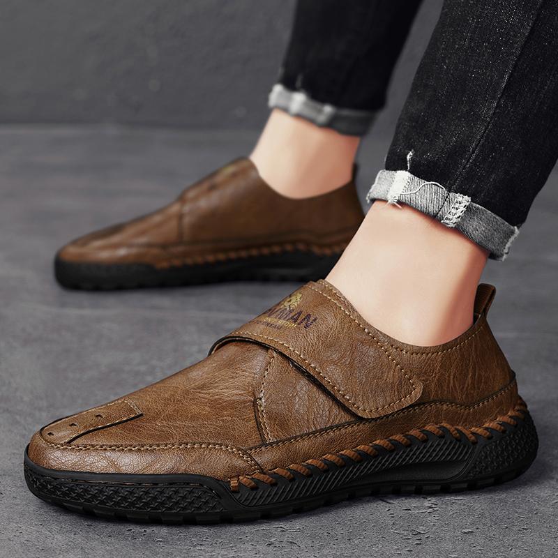 Fashion Luxury Brand Leather Men Casual Shoes Handmade Soft Leather Loafers Breathable Driving Shoes Moccasins Sneakers Big Size 46