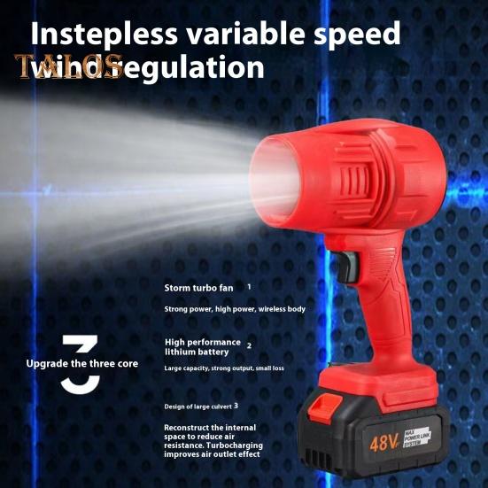 Беспроводной мощный реактивный вентилятор с высокоскоростным бесщеточным двигателем мощностью 1050 Вт, работающий от аккумулятора, ручной канальный турбовентилятор высокой мощности