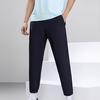 Anta Однотонные спортивные повседневные брюки Ice Silk с манжетами и карманами на молнии, мужские брюки черного цвета 152227329-1