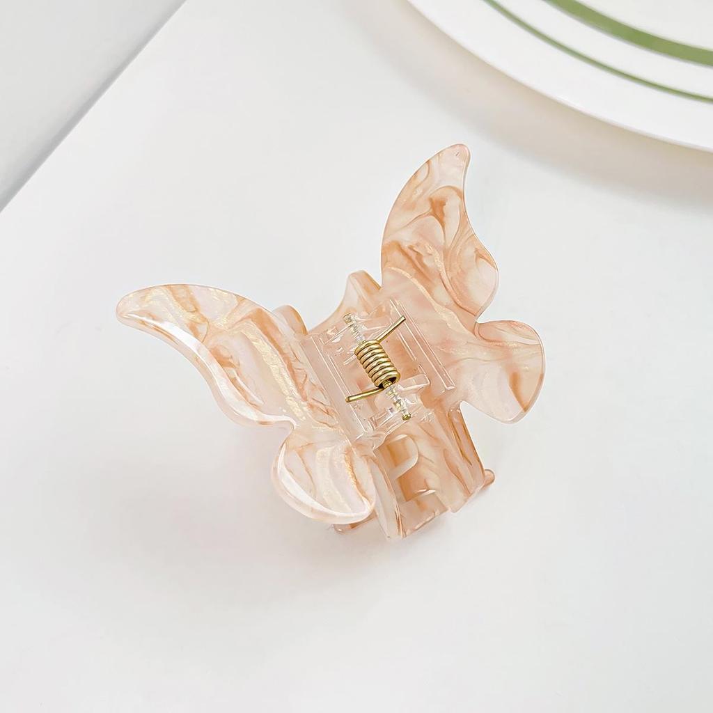 Акриловая заколка для волос Bofeiya Retro Butterfly - маленькая заколка для волос в виде акулы для полузавязанных волос