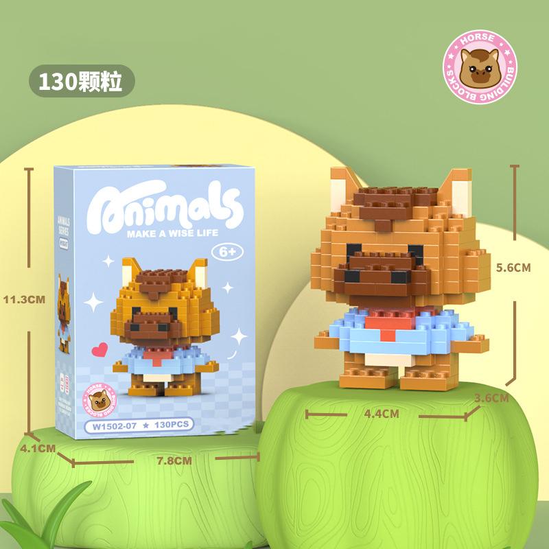 Animal Cat Bricks Constructor Set Micro Building Blocks Children Toy Adult Particle Building Block Dog Mini Toys Home Decoration