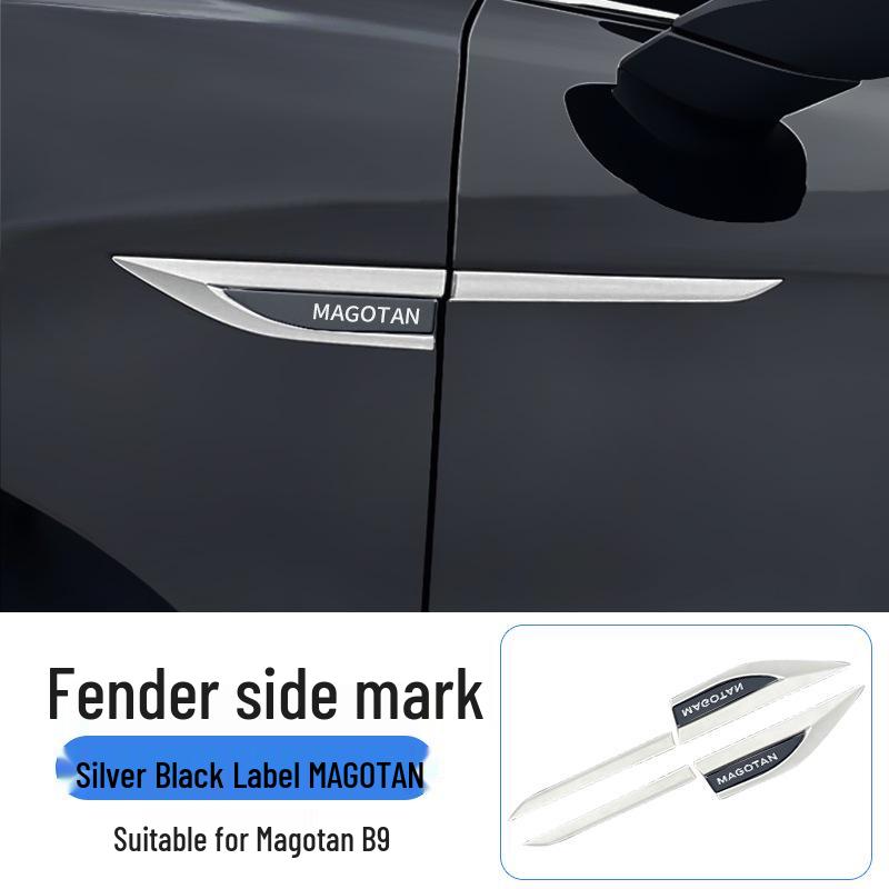 Magotan B9 Fender Emblem 3D Stainless Steel Decorative Sticker for Car Body