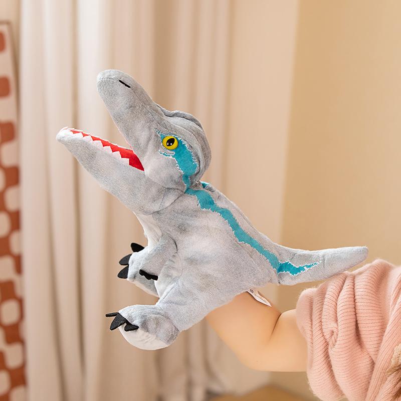 Interactive 11-Style Dinosaur Hand Puppet Soft Plush Role-Play Toys For Kids Educational Storytelling Gloves Birthday Gifts