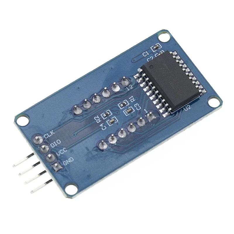 1 шт. Модуль цифрового светодиодного дисплея TM1637, 4 разряда, для Arduino, 7-сегментный, 0,36 дюйма, часы, красный анод, четырехразрядная последовательная плата драйвера