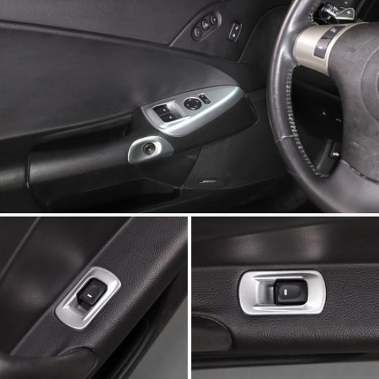 Серебристая ABS накладка на рамку стеклоподъемника для Corvette C6 2005-2013