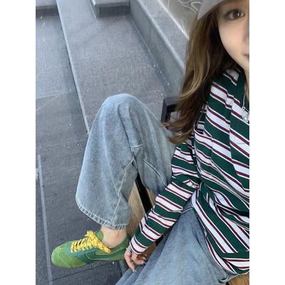 Версия из коровьей кожи девушка ретро цветовая гамма толстая подошва повседневные марафонские женские