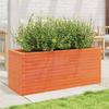 VidaXL Planter Wax Brown 110x40x45.5 Cm Solid Pine Wood, Outdoor Planter, Flower Box, Plant Box, 847275
