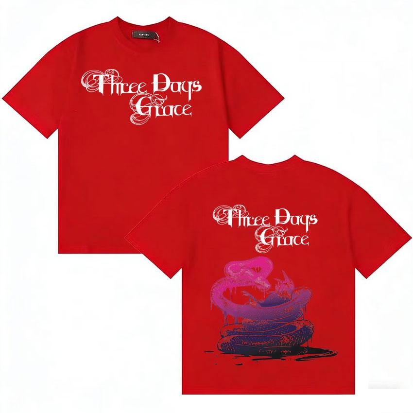 Three Days Grace Trendy Music Tshirts Cotton Harajuku Short Sleeve Tshirt Unisex Women Y2K Teenagers High Quality T Shirt Unisex