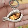 Keychain Keyring For Women Sleeping Angel Animal Keychain Dog Pendant Car Keyring Dog Key Chains