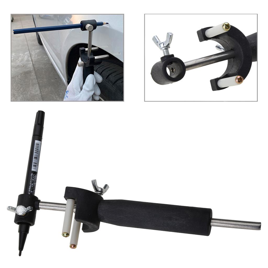 Upgraded Car Wheel Eyebrow Parallel Scriber Sheet Metal Dent Repair Tool Steel Material 0-20cm Automotive Repair Tool