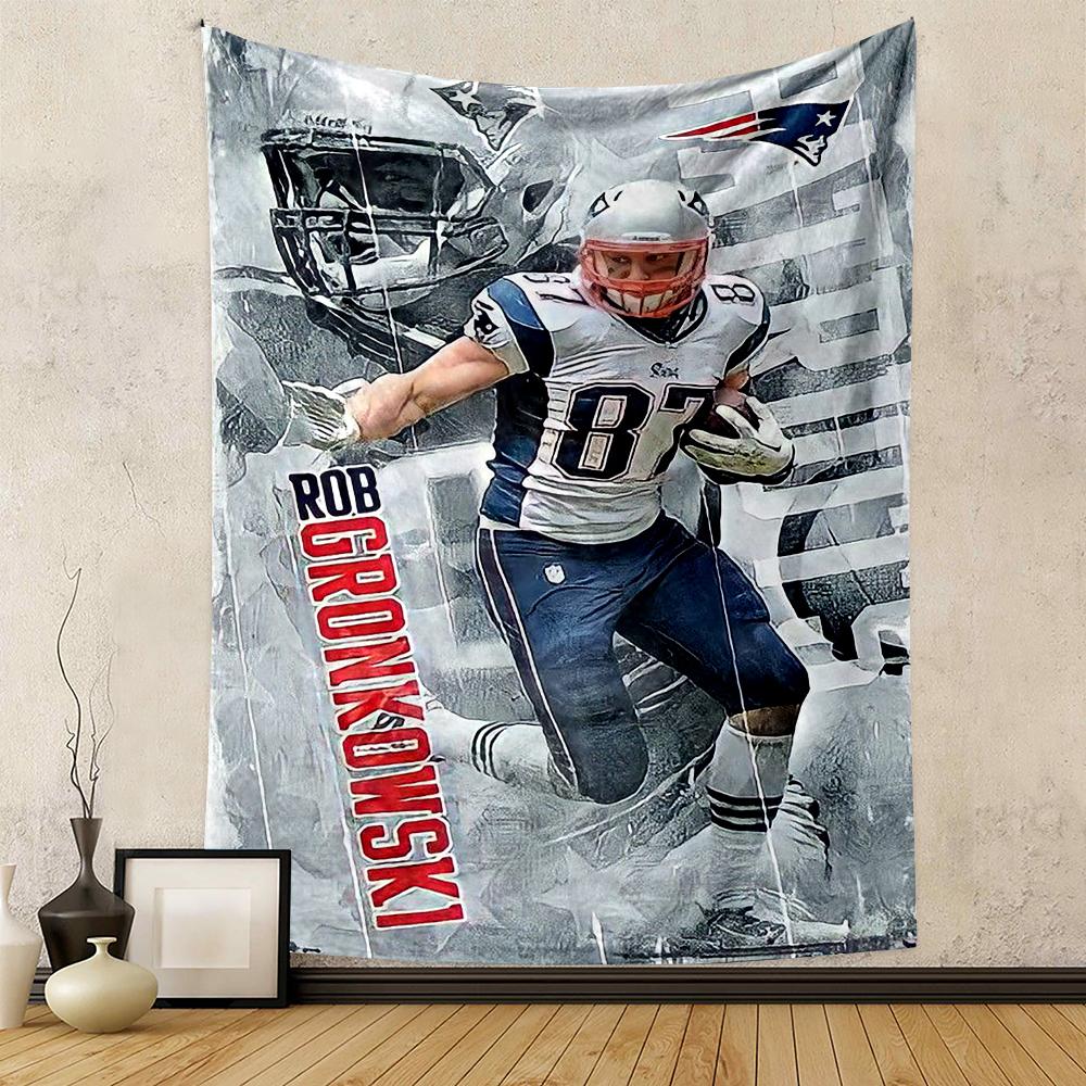 "American Football Player Sports Patterned Decor Patterned tapestry for bedroom and living room home decor."