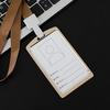 (Great home)Aluminum Vertical ID Card Badge Holder Business Work Bus Card Case Cover Lanyard