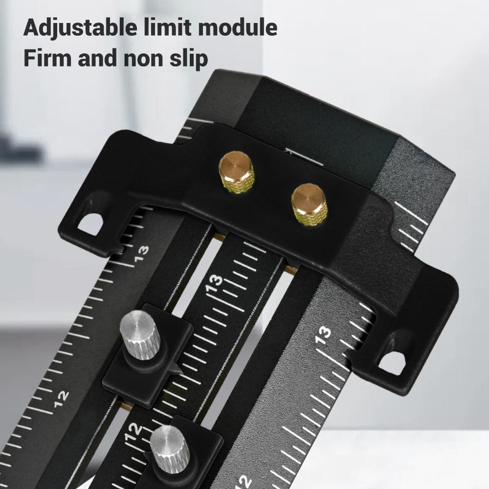 Double Needle T Square Ruler Aluminum Alloy Double Line Ruler Marking Gauge Woodworking Layout