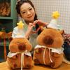 New Birthday Capybara Doll Star Birthday Hat Capybara Plush Toy Cute Rag Doll Ugly Cute Doll