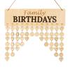 Family Birthday Reminder Wall Hanging Wooden DIY Birthday Tracker Plaque Wall Hanging Perpetual Calendar, Personalized