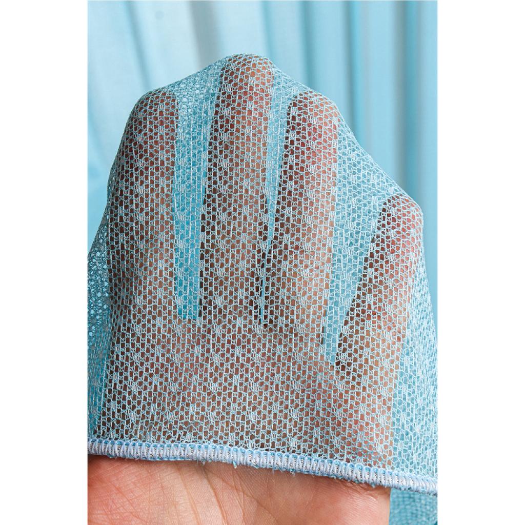 Синий тюлевый занавес с узором из полиэстера, 1/2,5, обычный ворс