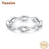 Tancise Classic 925 Sterling Silver  Zircon Ring Ladies Jewelry Wedding Promise Party Gift