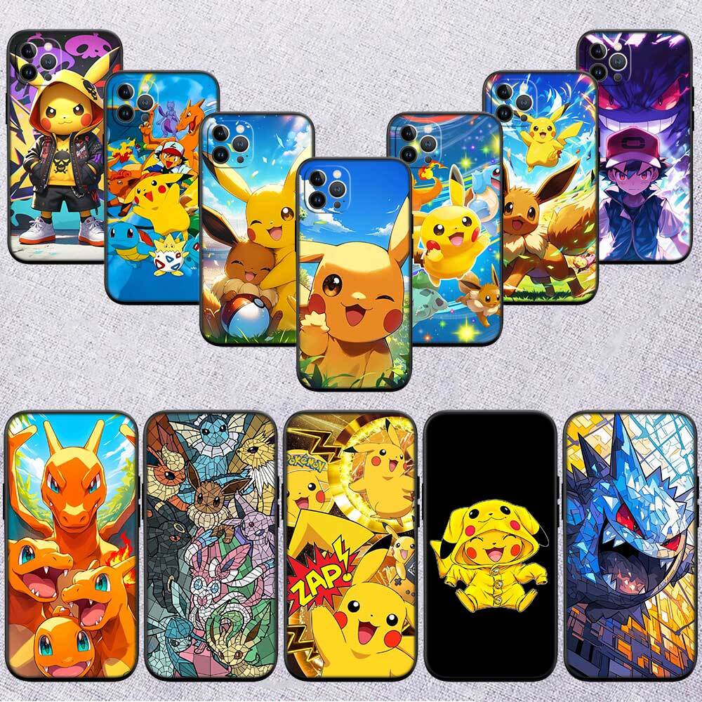 Милый чехол для телефона Pokemon для Samsung S20 S21 S21S S22 S23 S24 FE Ultra Plus Lite F06 F16 M06 M16 M56 A07 A17 A36 A37 A55 A57