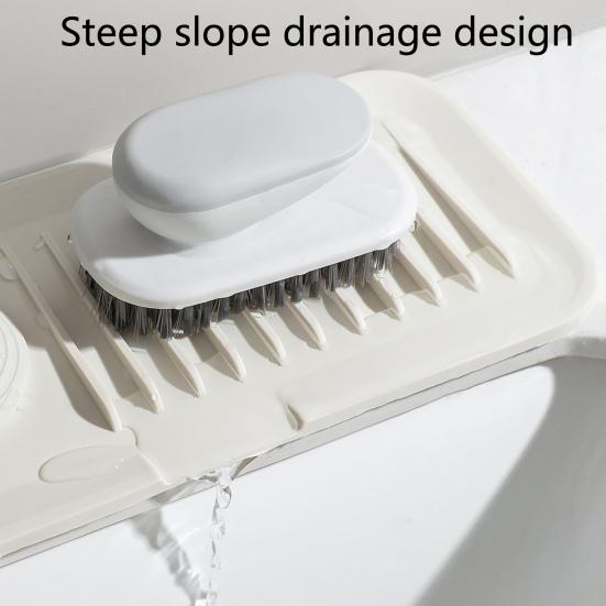 Silicone Faucet Drain Mat Kitchen Sink Splash Guard Multifunctional Fast Drying Faucet Drip Catcher Mat for Bathroom Washing Table Kitchen Countertop