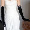 Классические французские длинные черные перчатки Велюровые перчатки Наручные аксессуары для официального вечернего мероприятия Перчатки с манжетами, украшенными бусинами, для банкетного платья