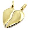 [L5334] - Gold Plated 'Soul Mates' Pendant - 12x12 Mm