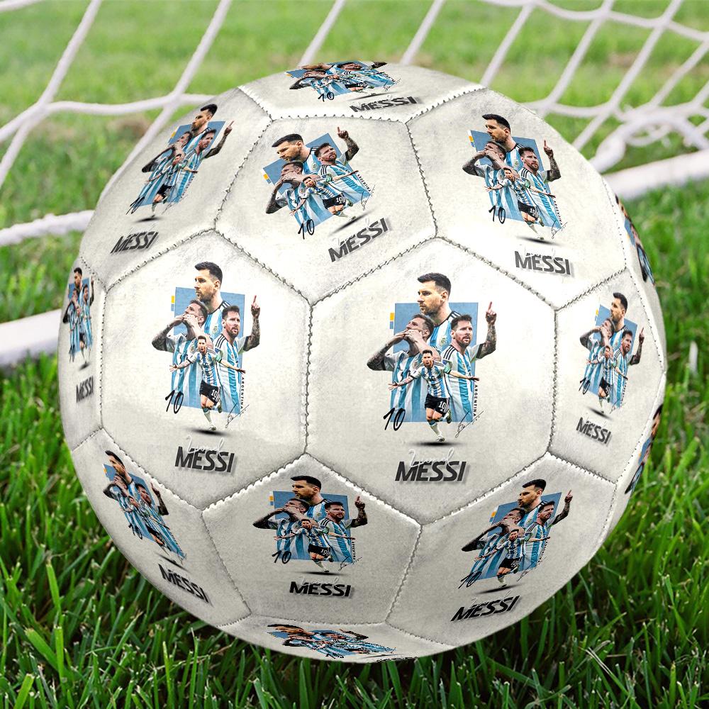1pc Messi Soccer Ball Size 5 Football Machine Sewn Outdoor Training and Matches Perfect Commemorative Gift for Soccer Lovers