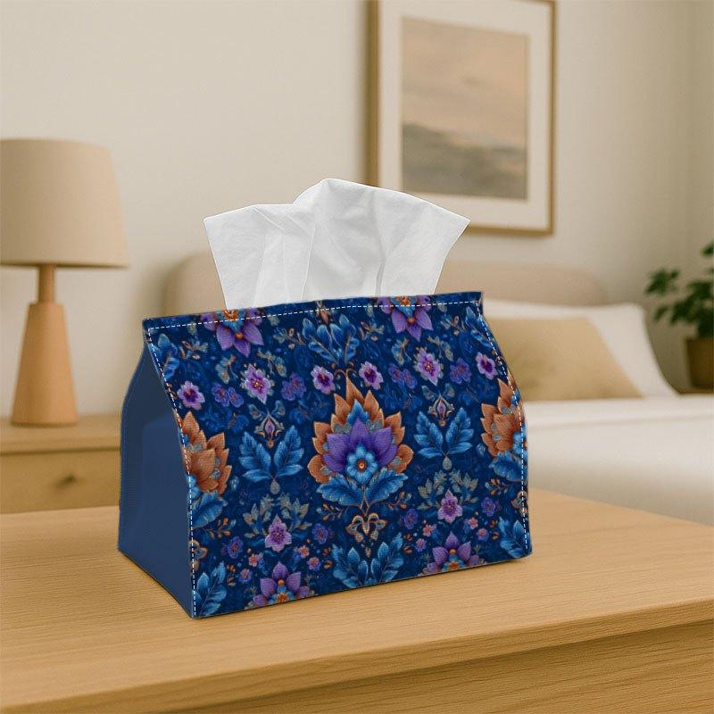 1pc Indian Motif Tissue Box Holder & Napkin Dispenser - Multifunctional Decorative Organizer Suitable for Home, Car, Bedside Table - Compatible for Ti