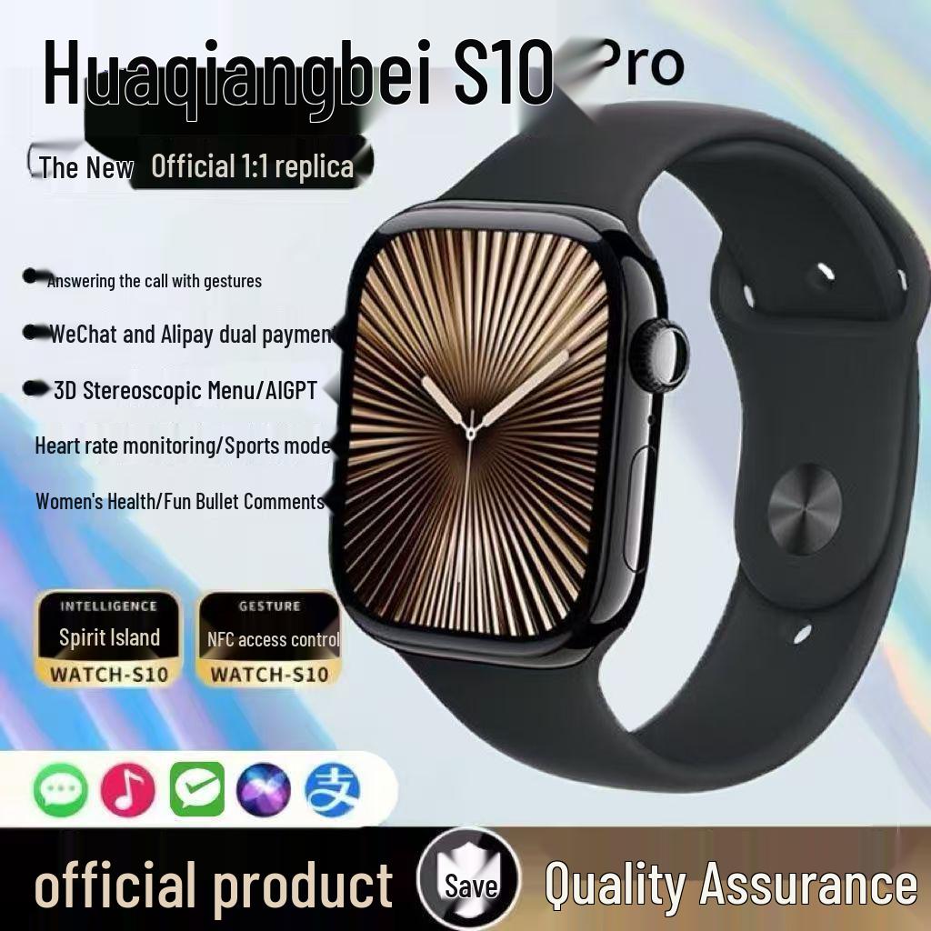 TS10 Smartwatch: Dual Payment, Sports Tracker, Bluetooth Navigation, Call Answering, Health Monitoring Bracelet.