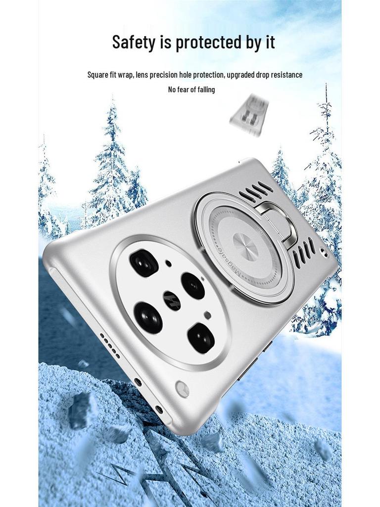 Чехол для телефона OPPO FindX9/Reno14: A5Pro Магнитное охлаждение с невидимой подставкой и защитой GT7p