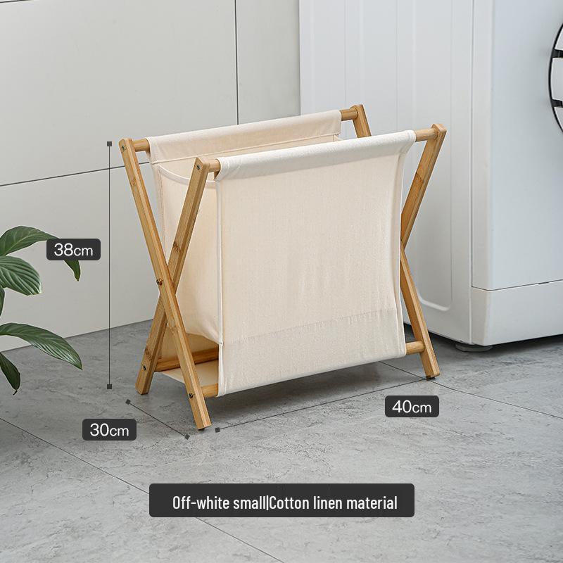 Solid Wood Foldable Laundry Hamper: Large, Durable Storage Basket for Clothes In Laundry Room or Bathroom.