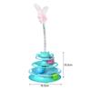 Turntable Cat Toy Cat Toy with 3 Toy Balls Cat Tower with Spinning Balls for Indoor Cats 3-tier Roller Track Teaser