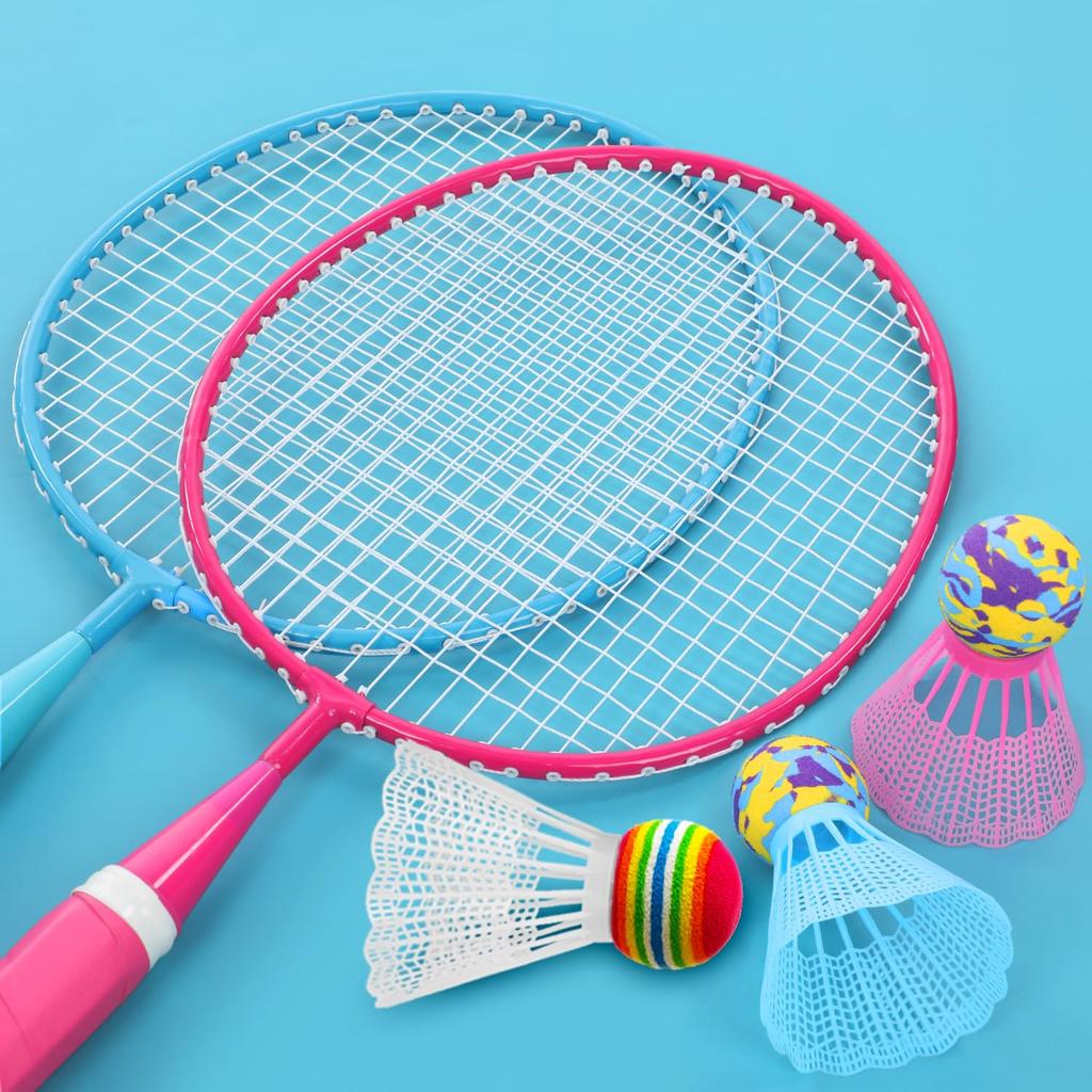 Качественный легкий набор ракеток для бадминтона для игр в помещении и на улице для детей и начинающих, тренировочный волан и футляр для хранения для взрослых, - ракетка,