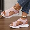 Женская обувь 2025 года Слипоны Женские сандалии Летние повседневные сандалии Женская обувь на плоской подошве Женские слингбэки с круглым носком Плоские сандалии