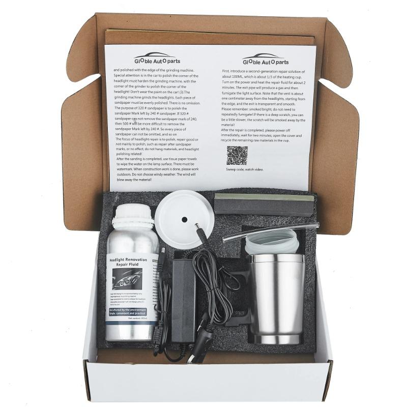 Набор для восстановления полировки автомобильных фар, 800 мл, полимерный фара, жидкий полимер, набор автоинструментов, набор для химической полировки