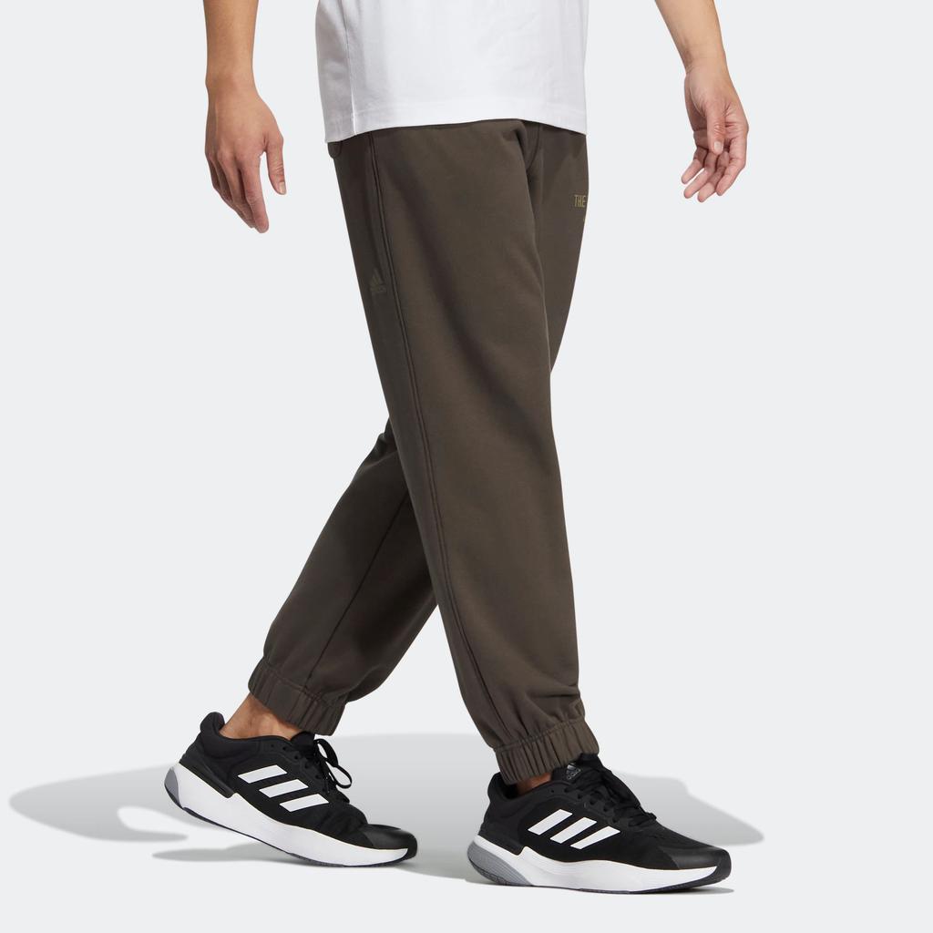 Adidas Чистые цветные джоггеры с логотипом и эластичной резинкой на талии, мужские брюки темно-оливково-зеленого цвета IB2767