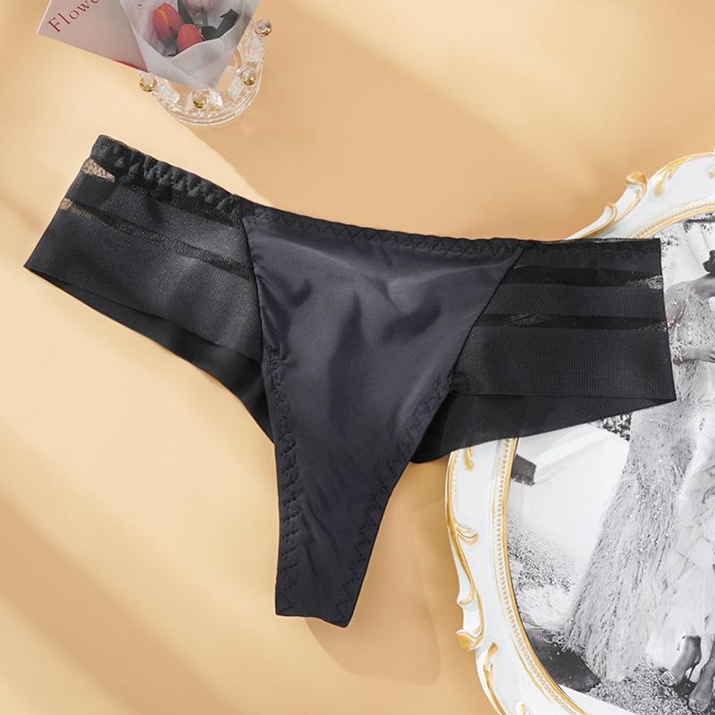 Сексуальные прозрачные трусики с вышивкой, модные бесшовные полые трусики, хлопковое дышащее нижнее белье с промежностью