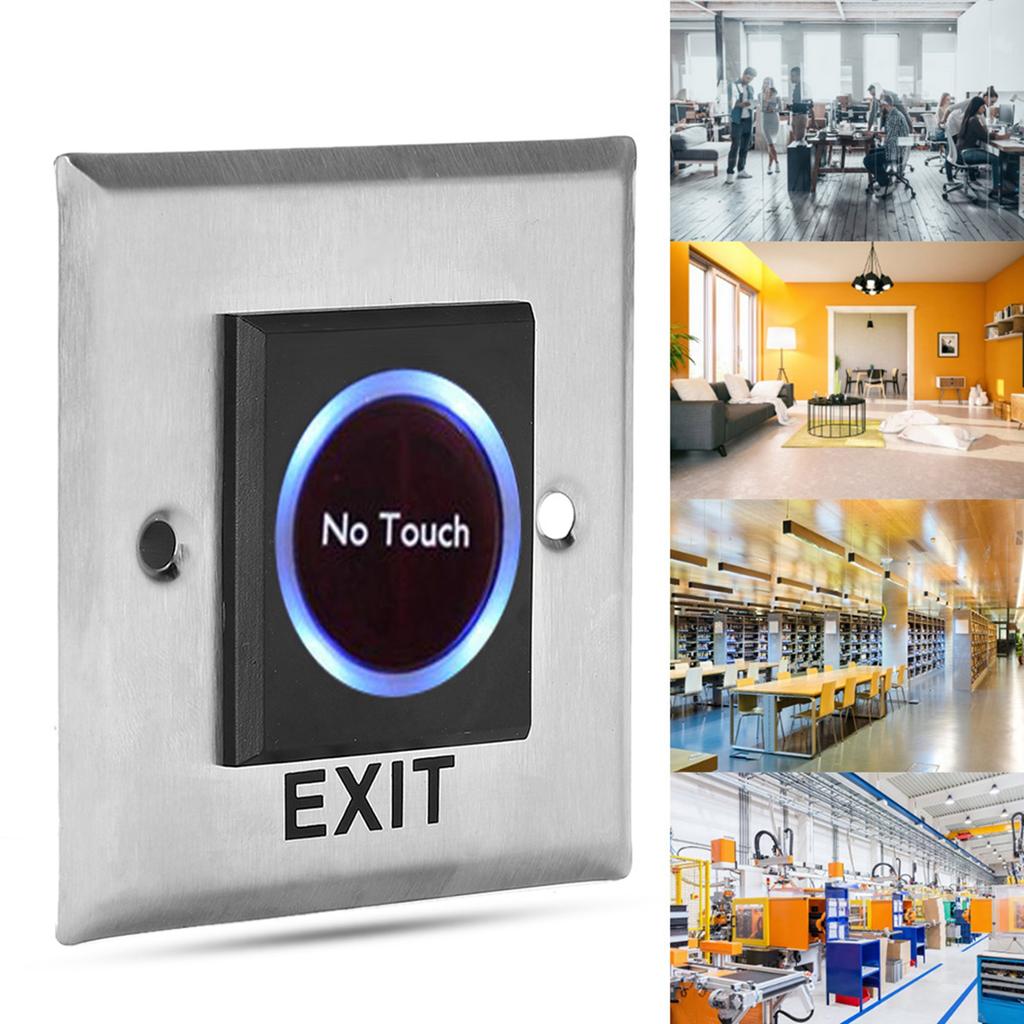 Infrared Sensor Switch Contactless No Touch Door Exit Button with Backlight for Access Control