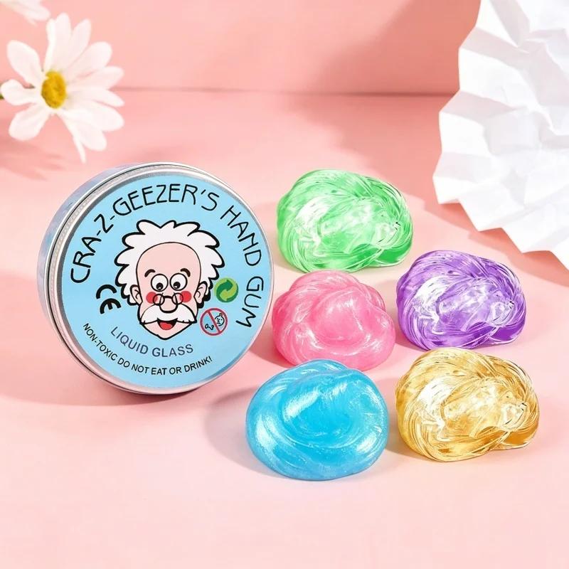 Красочная Неньютоновская Жидкость DIY Сенсорная Игрушка Меняет Цвета Снятие Стресса Жемчужная Мягкая Медленно Замешивается Растягивающаяся Многоразовое Использование