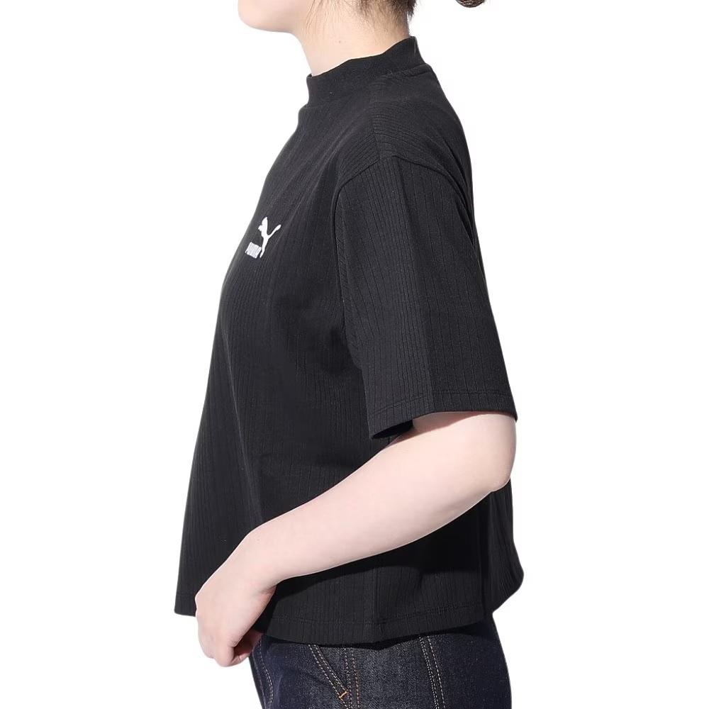 PUMA T Shirts Women's Black Half Turtleneck Moderate Other 626071-01