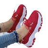 Thick Sole Low Top Lace Up Flat Bottomed Casual Sports Shoes Large Size Single Shoe for Women