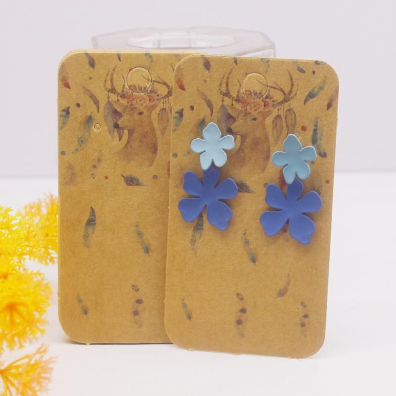 50pcs 5x9cm Earrings Cards Paperboard Jewelry Newest Arrived Popular Display Cardboard Hot Sale Fashion Design Delicate Cards