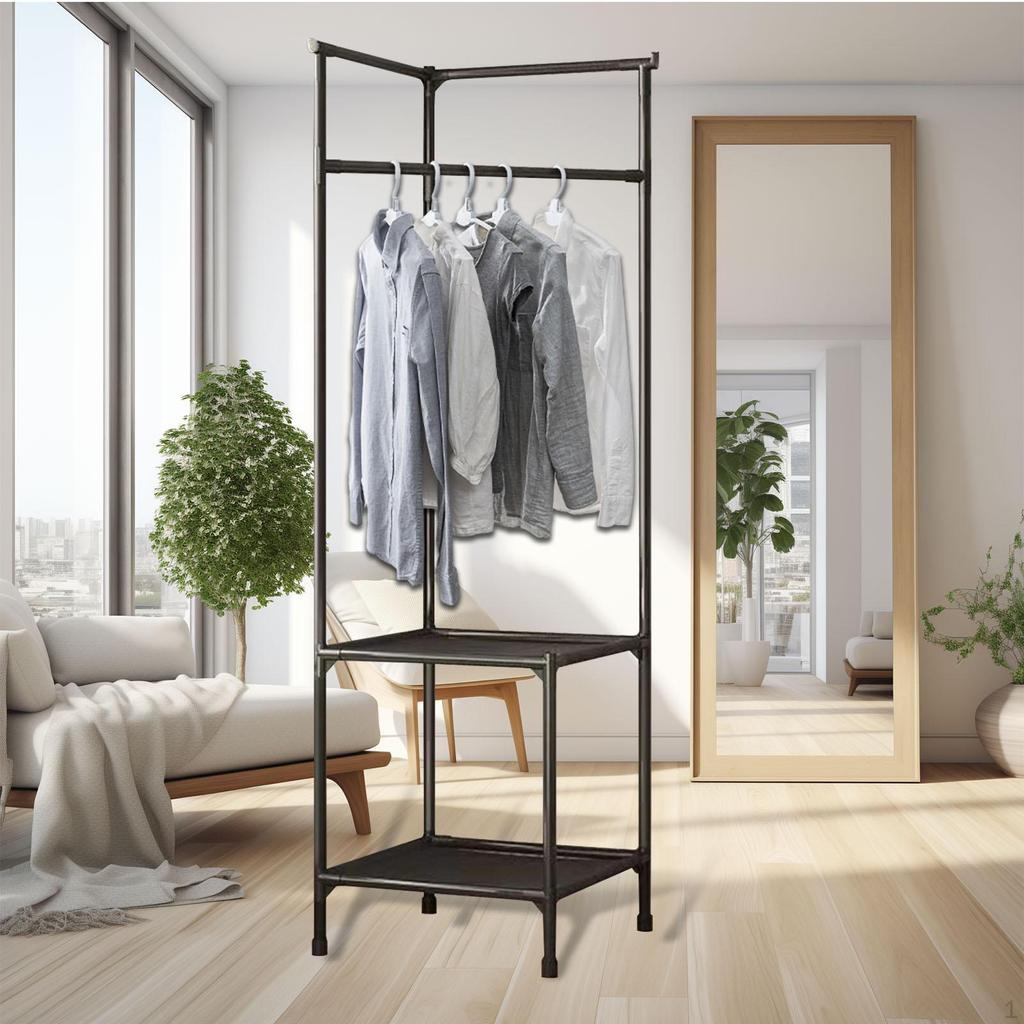 Coat Rack Clothes Garment Floor Bedroom Hanger Apartment Multifunctional Dorm Living Room