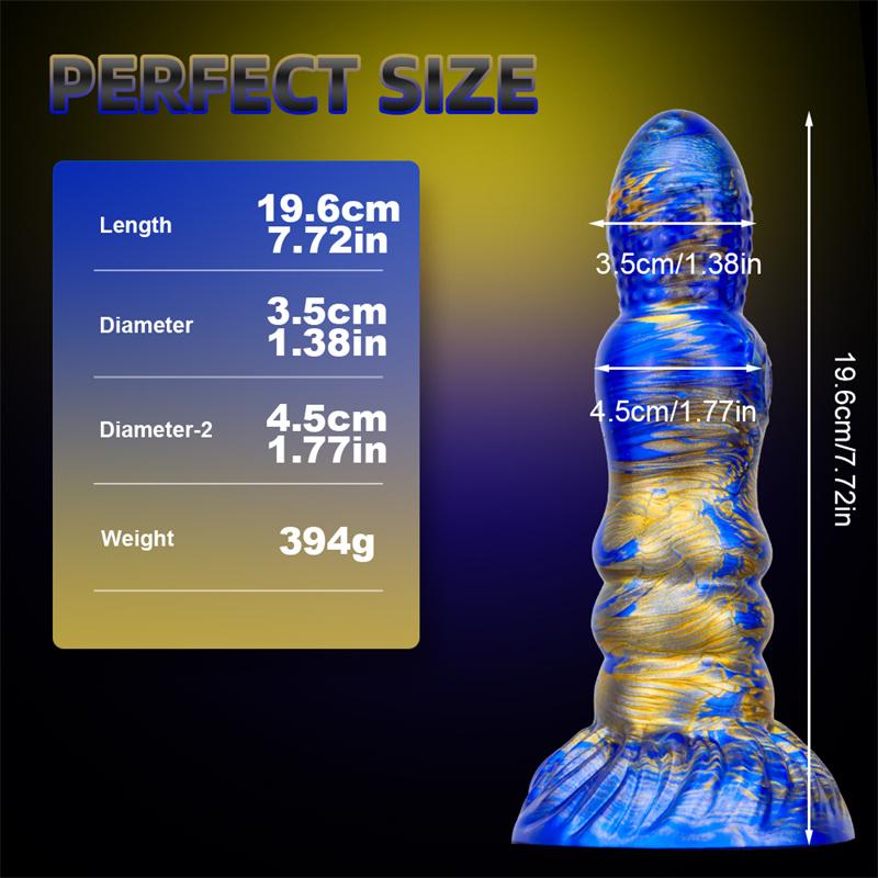 King Kong Bell Liquid Silicone Mixed Color Anal Plug Sex Toys for Women with Oversized Backyard Expansion Anal Masturbation Device