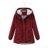 Женская зимняя парка с капюшоном Warmth Plus Velvet Coats Thicken Contrast Casual Cotton Jacket Autumn Winter Upperwears
