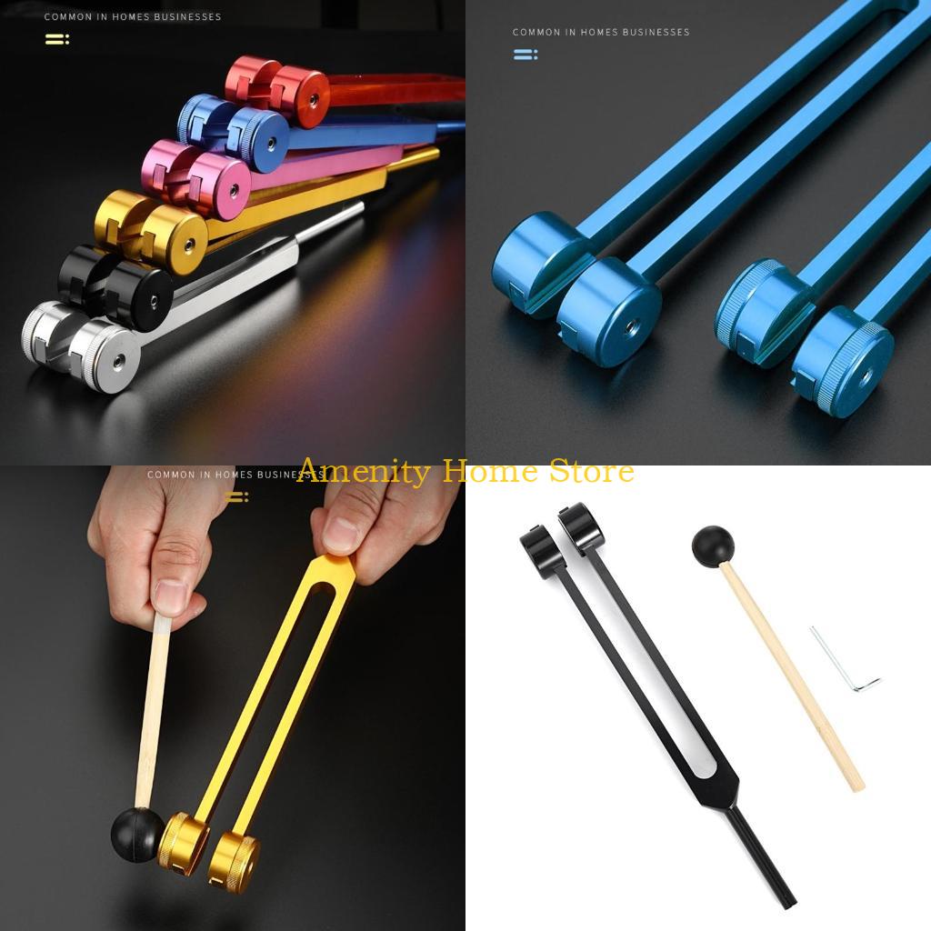 F26C Tuning Fork 128 Hz Tuning Fork with Pouch Hammer Repair Wrench Non-Magnetic Aluminum Alloy Tuning Fork Professional